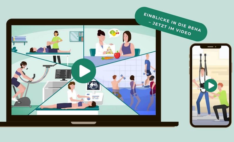 MEDICLIN Reha-Videos Reha-Szene Screen Ipad und Handy