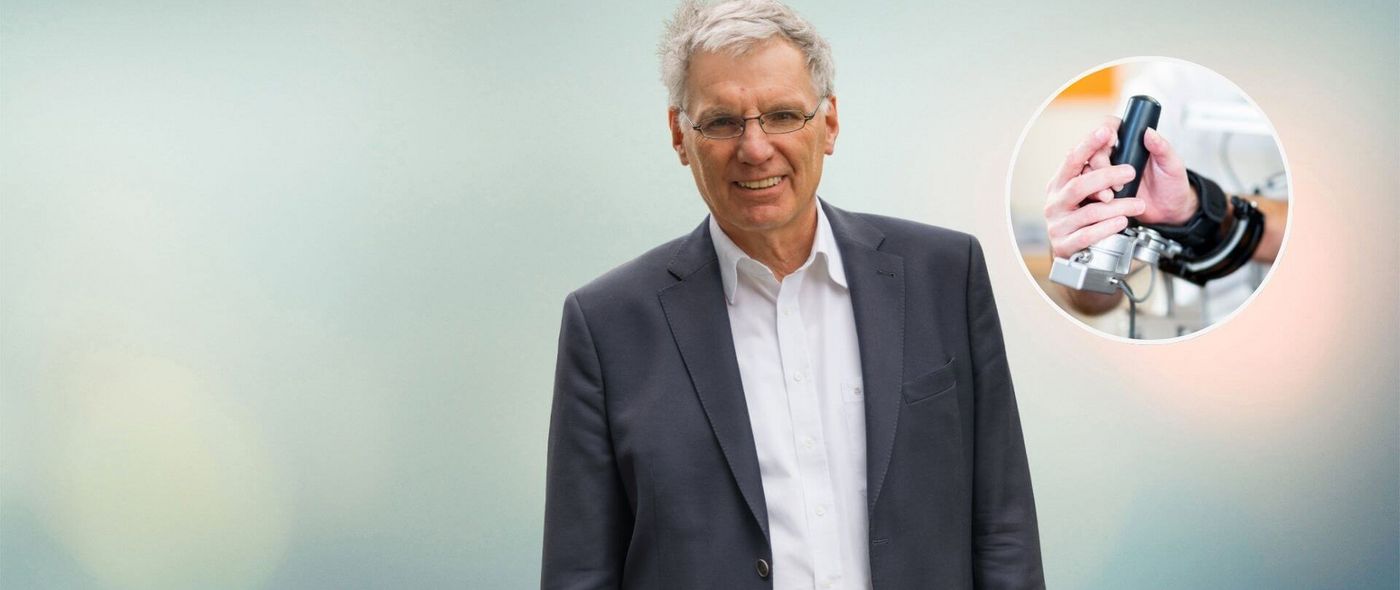 Prof. Siebler über Reha-Forschung Prof. Siebler und ein Exoskelett